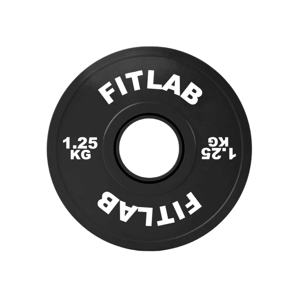 FITLAB Premium Black Fractional Plates - 1.25kg (Pair) - Image 2