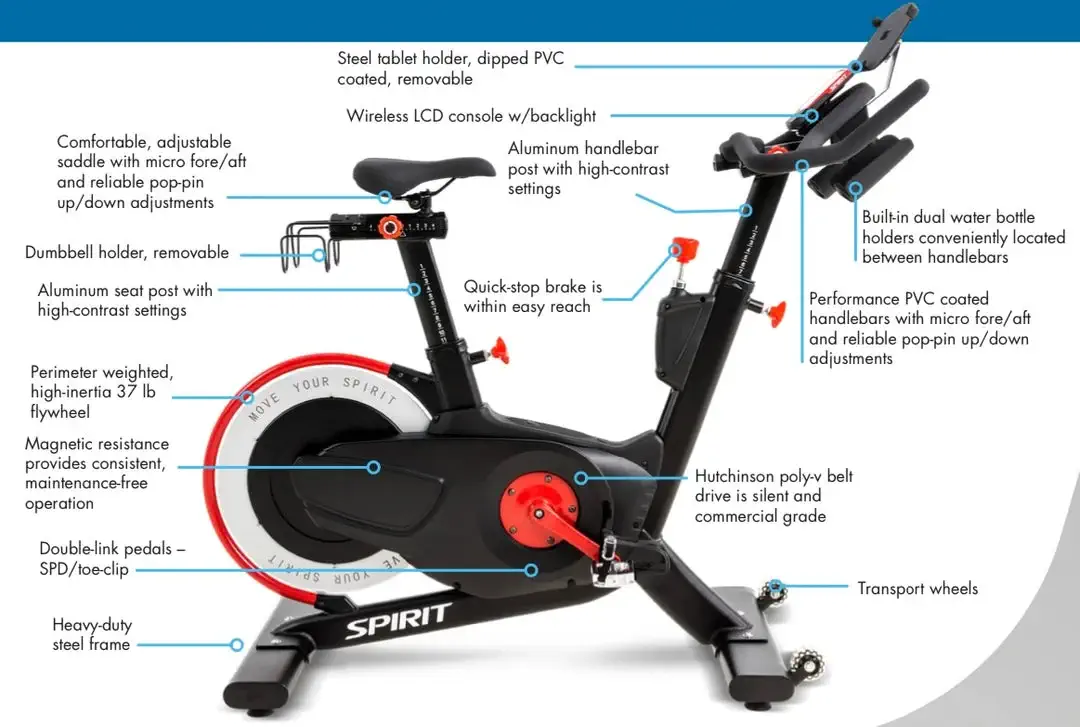 Spirit SB850 Commercial Indoor Cycle - Image 9
