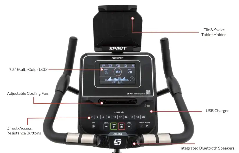 Spirit XBU55V2 Upright Bike - Image 14